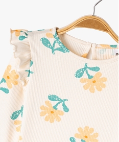 tee-shirt manches longues avec volants sur les epaules bebe fille multicoloreG719501_2