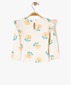 tee-shirt manches longues avec volants sur les epaules bebe fille multicoloreG719501_3