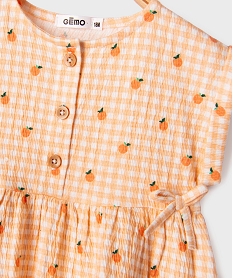 robe bebe fille avec haut boutonne et jupe large orange standard robesG720401_2