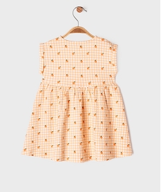 robe bebe fille avec haut boutonne et jupe large orange standard robesG720401_3