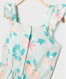combishort en coton avec bretelles a volants bebe fille vertG720901_2