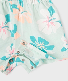 combishort en coton avec bretelles a volants bebe fille vertG720901_3