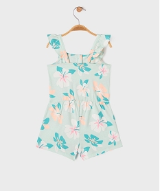 combishort en coton avec bretelles a volants bebe fille vertG720901_4