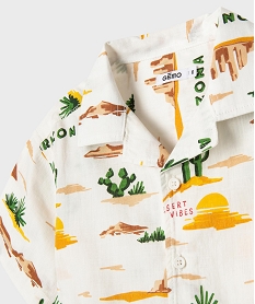 chemise manches courtes a motif desert garcon blanc standardG724301_2