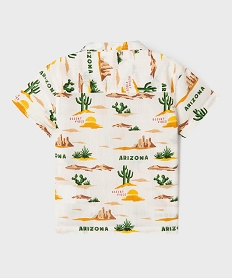 chemise manches courtes a motif desert garcon blanc standardG724301_3