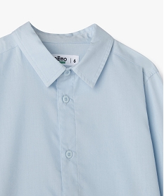 chemise unie a manches longues garcon bleu standardG724401_2