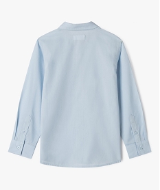 chemise unie a manches longues garcon bleu standardG724401_3