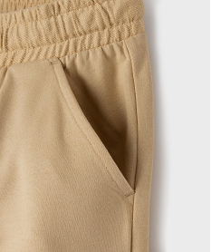 pantalon en maille french terry a revers garcon beige standard pantalonsG724901_2