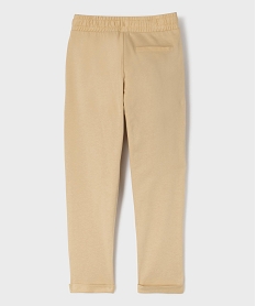 pantalon en maille french terry a revers garcon beige standard pantalonsG724901_3