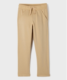 pantalon en maille french terry a revers garcon beige standard pantalonsG724901_4