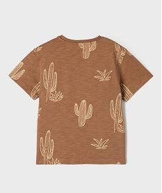 t-shirt imprime manches courtes garcon marron standard tee-shirtsG725801_3