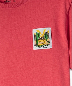 tee-shirt manches courtes avec motif brode arizona garcon rouge standard tee-shirtsG726001_2