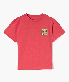 tee-shirt manches courtes avec motif brode arizona garcon rouge standard tee-shirtsG726001_4