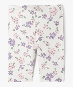 legging court imprime a taille elastiquee fille blanc standardG727401_3