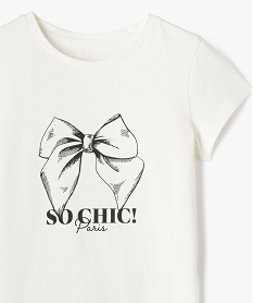 tee-shirt manches courtes avec motif girly fille blanc chine tee-shirtsG729401_2