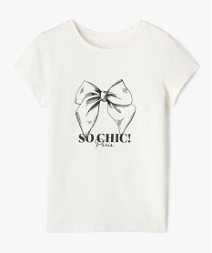 tee-shirt manches courtes avec motif girly fille blanc chine tee-shirtsG729401_4