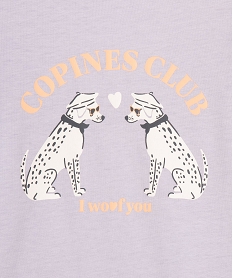 tee-shirt manches courtes avec motif girly fille violet standard tee-shirtsG729501_2