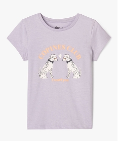 tee-shirt manches courtes avec motif girly fille violet standard tee-shirtsG729501_4
