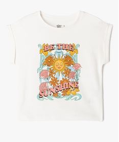 tee-shirt manches courtes imprime fille blanc chine tee-shirtsG730201_4