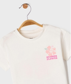 ensemble 2 pieces bebe fille tee-shirt et legging blancG733901_2