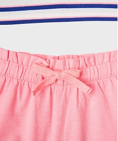 ensemble 2 pieces bebe fille tee-shirt et short blancG734201_3