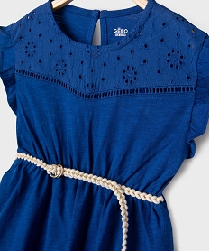 robe sans manches avec ceinture tressee bebe fille bleu standard robesG734601_2
