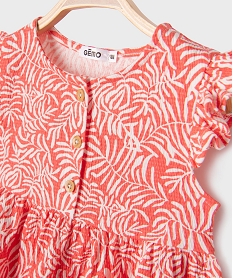 robe en maille gaufree a motifs fleuris bebe fille multicolore robesG734701_2