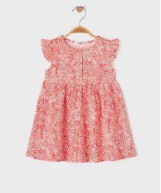 robe en maille gaufree a motifs fleuris bebe fille multicolore robesG734701_4