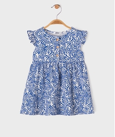 GEMO Robe en maille gaufrée à motifs fleuris bébé fille Multicolore