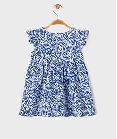 robe en maille gaufree a motifs fleuris bebe fille multicolore robesG734801_3