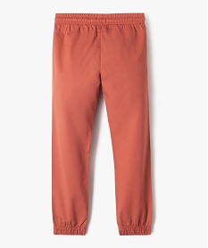 pantalon jogger en twill de coton taille elastique garcon rouge vif pantalonsG735201_3