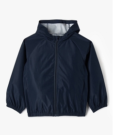 GEMO Blouson imperméable à capuche garçon Bleu