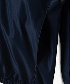 blouson impermeable a capuche garcon bleuG735401_3