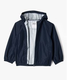 blouson impermeable a capuche garcon bleuG735401_4