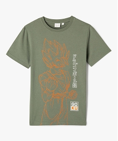 GEMO Tee-shirt manches courtes à motif manga garçon - Dragon Ball Z kaki standard