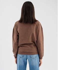 sweat loose delave a clous etoiles femme marron standard sweatsG735701_3