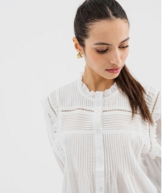 blouse brodee a volants esprit boheme femme blanc chine blousesG739401_4