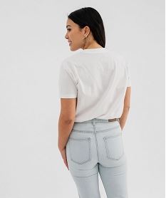 tee-shirt manches courtes avec motif desert femme beige t-shirts manches courtesG741001_3