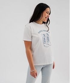 tee-shirt manches courtes avec motif desert femme beige t-shirts manches courtesG741001_4