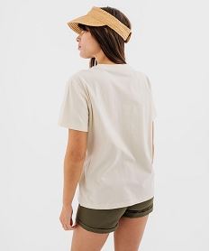 tee-shirt manches courtes avec motif desert femme beige t-shirts manches courtesG741101_4