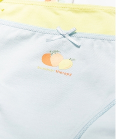 culottes en coton stretch motifs fruits fille (lot de 3) jauneG742901_2