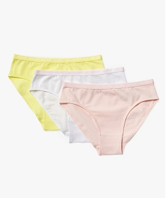 GEMO Culottes en coton biologique fille (lot de 3) Rose