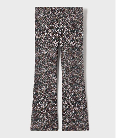 GEMO Legging flare en maille côtelée fille bleu vif