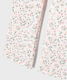 legging flare en maille cotelee fille blanc chineG743501_2