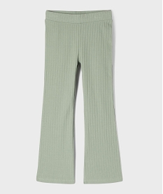 GEMO Leggings flare en maille côtelée fille Vert