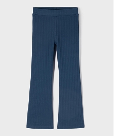 GEMO Leggings flare en maille côtelée fille Bleu