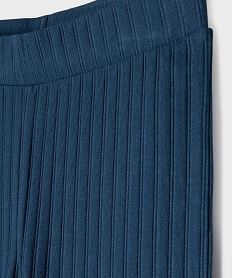 leggings flare en maille cotelee fille bleuG743701_2