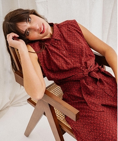 GEMO Blouse sans manches imprimée avec liens à nouer femme Imprimé