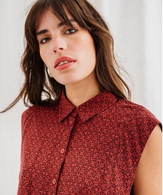 blouse sans manches imprimee avec liens a nouer femme imprime blousesG746301_4
