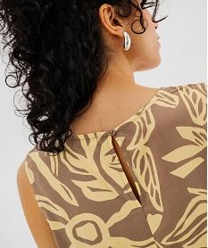 blouse sans manches ample courte et fluide femme imprime blousesG748701_3
